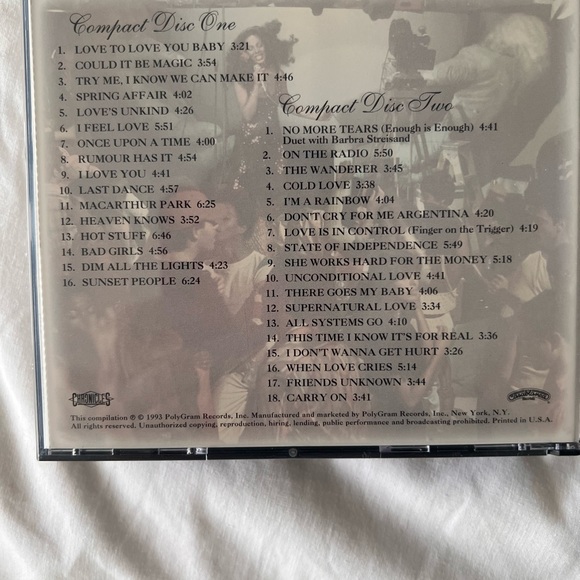 DONNA SUMMER ANTHOLOGY - DOUBLE CD - Picture 3 of 4